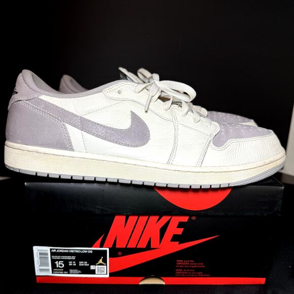 Size 15 - Nike Air Jordan 1 Retro Low OG Atmosphere Grey Men's Shoes
